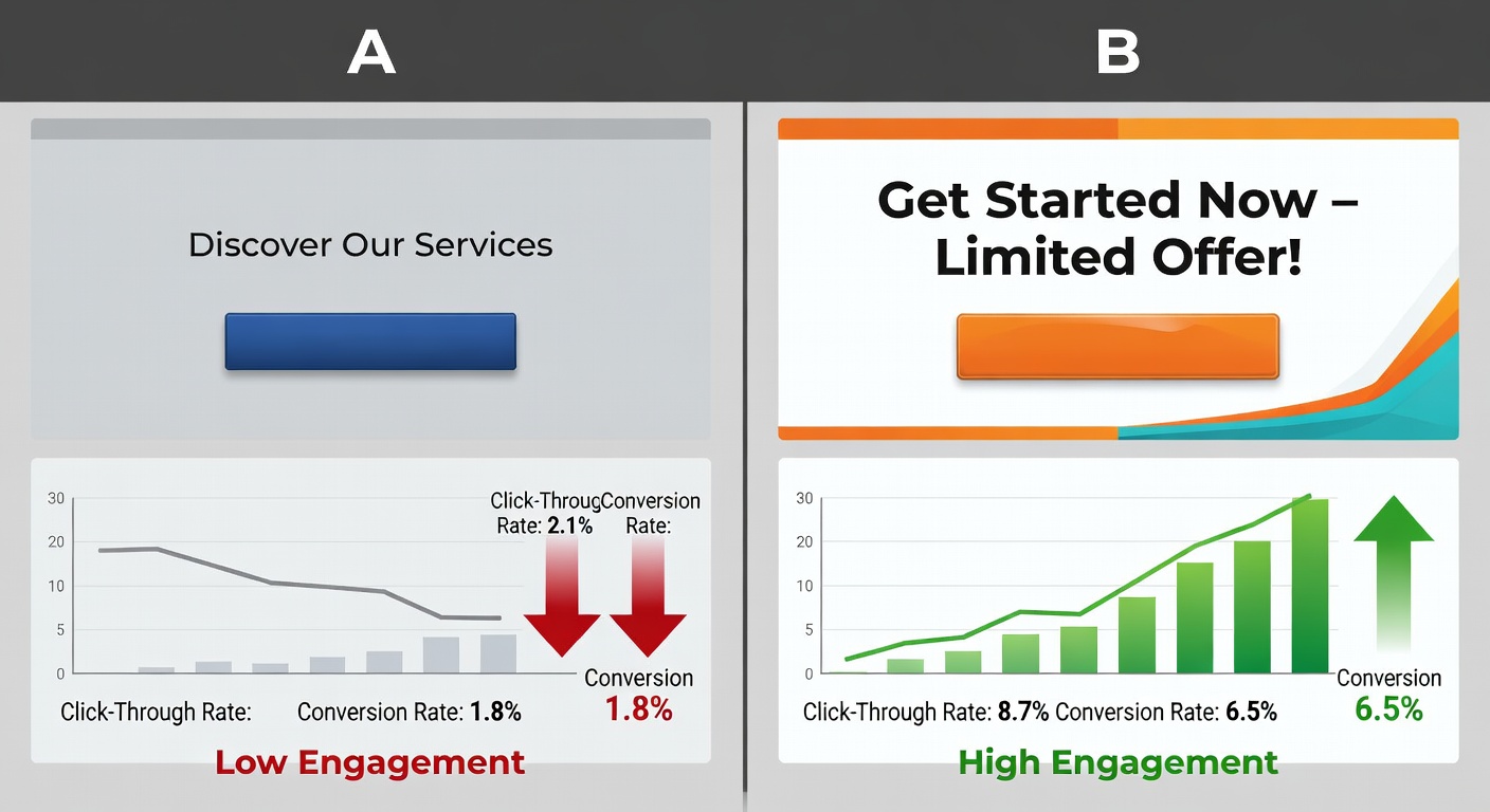 Testing narrative approaches with A/B content versions