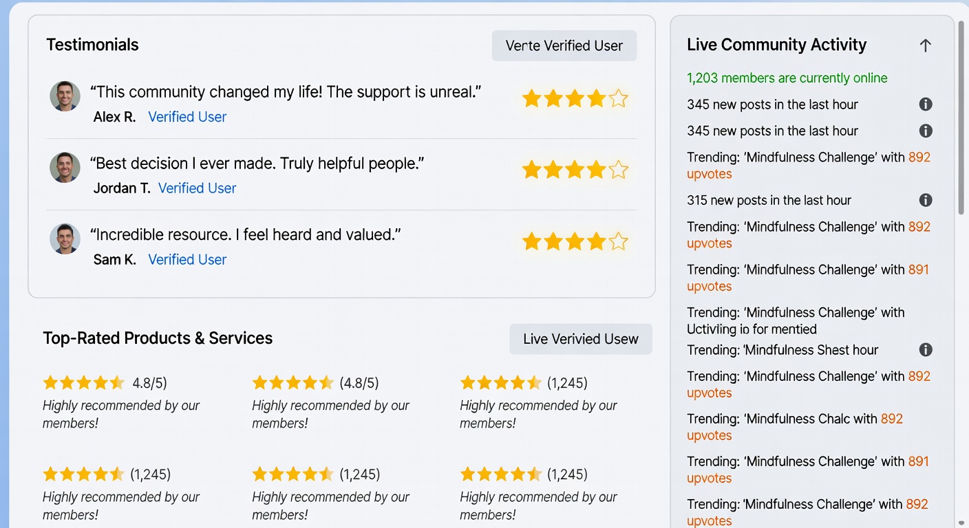 Examples of social proof in digital content interfaces